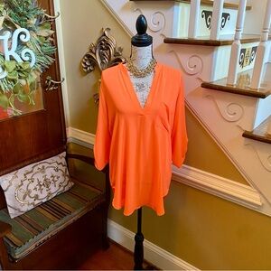 Gibson Latimer neon orange tunic top